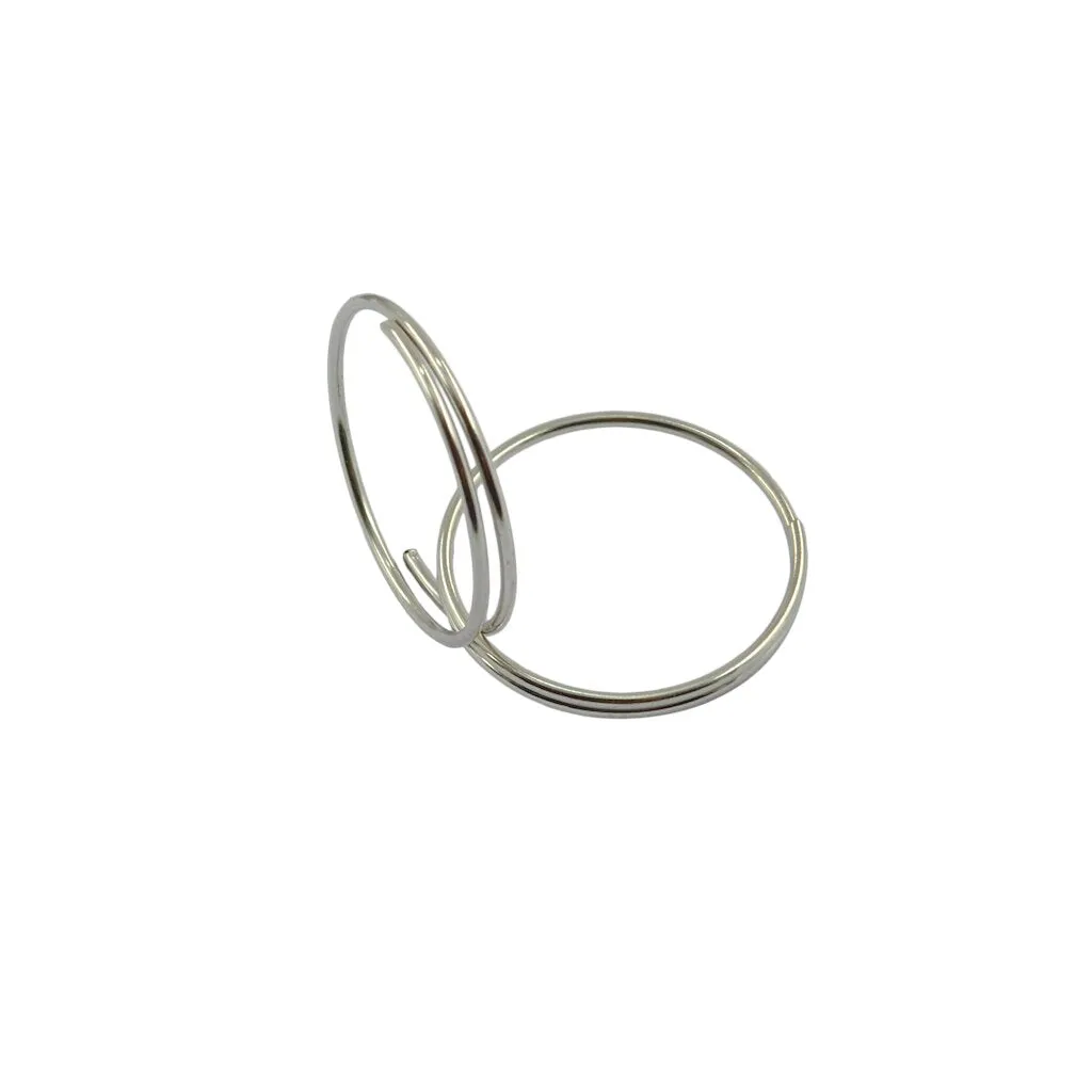 100 Pcs Split Key Rings 0.7X18Mm White K Plated Steel Round Split Ring For Car Home Keys Organizatio