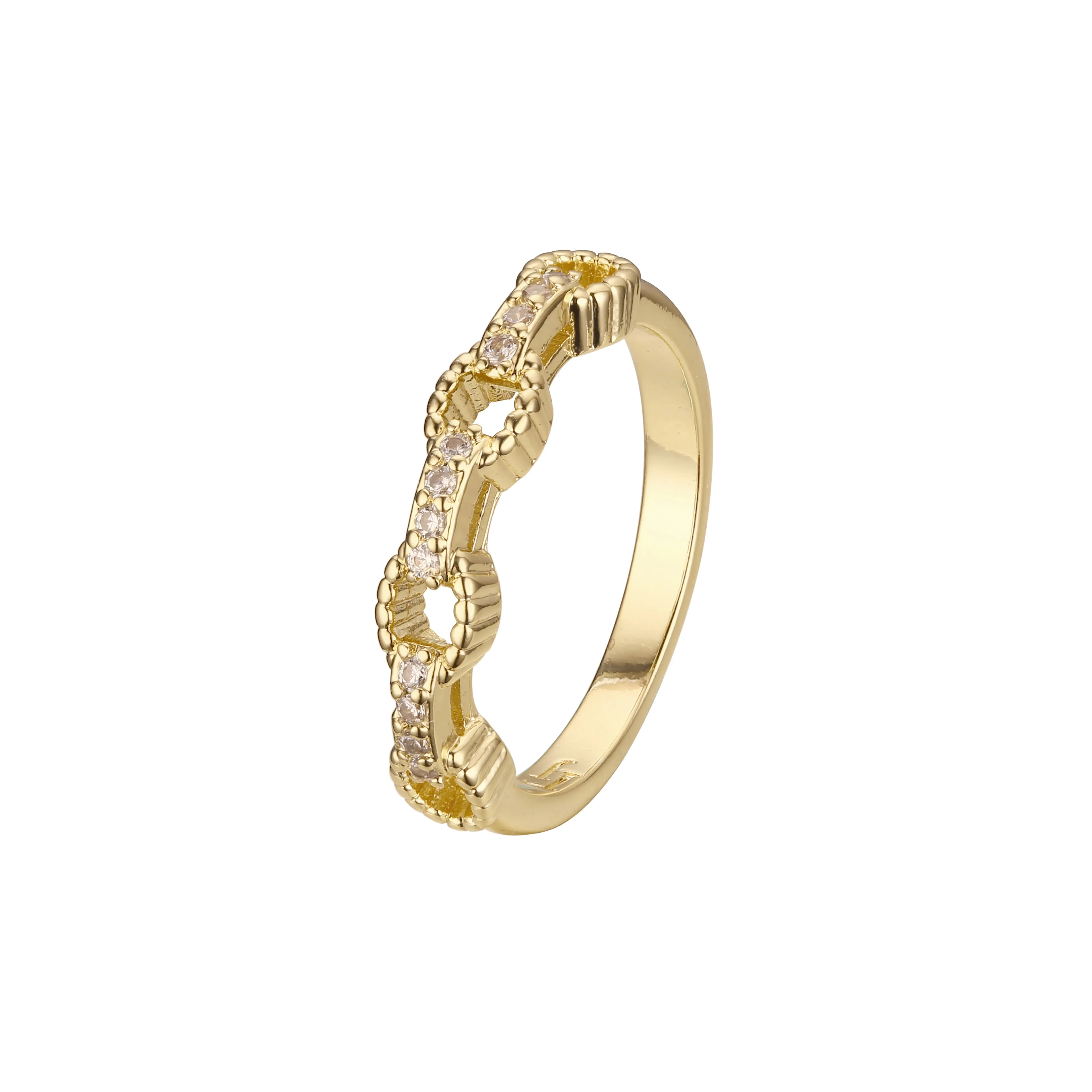 14K Gold chain link rings