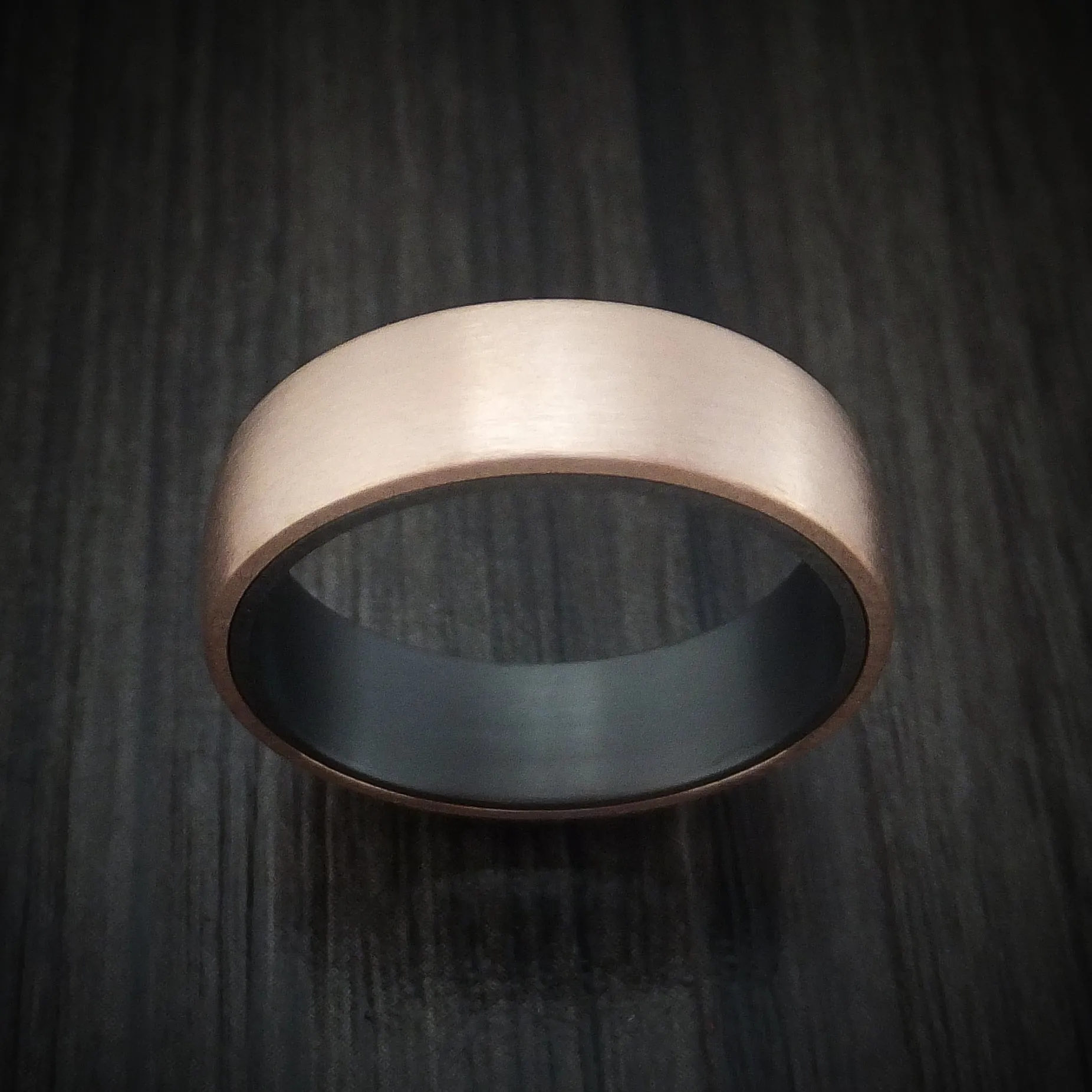 14K Rose Gold and Tantalum Men's Ring