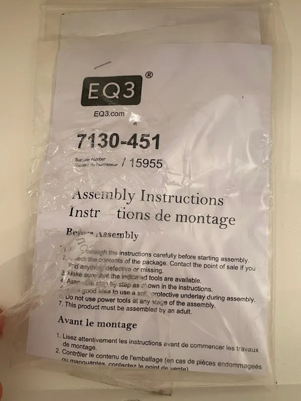 2 EQ3 White Nightstands (*BRAND NEW)