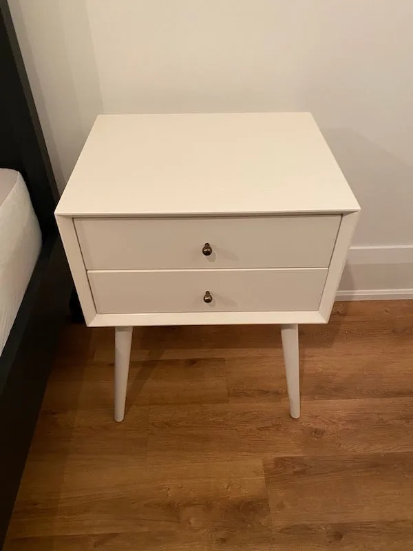 2 EQ3 White Nightstands (*BRAND NEW)