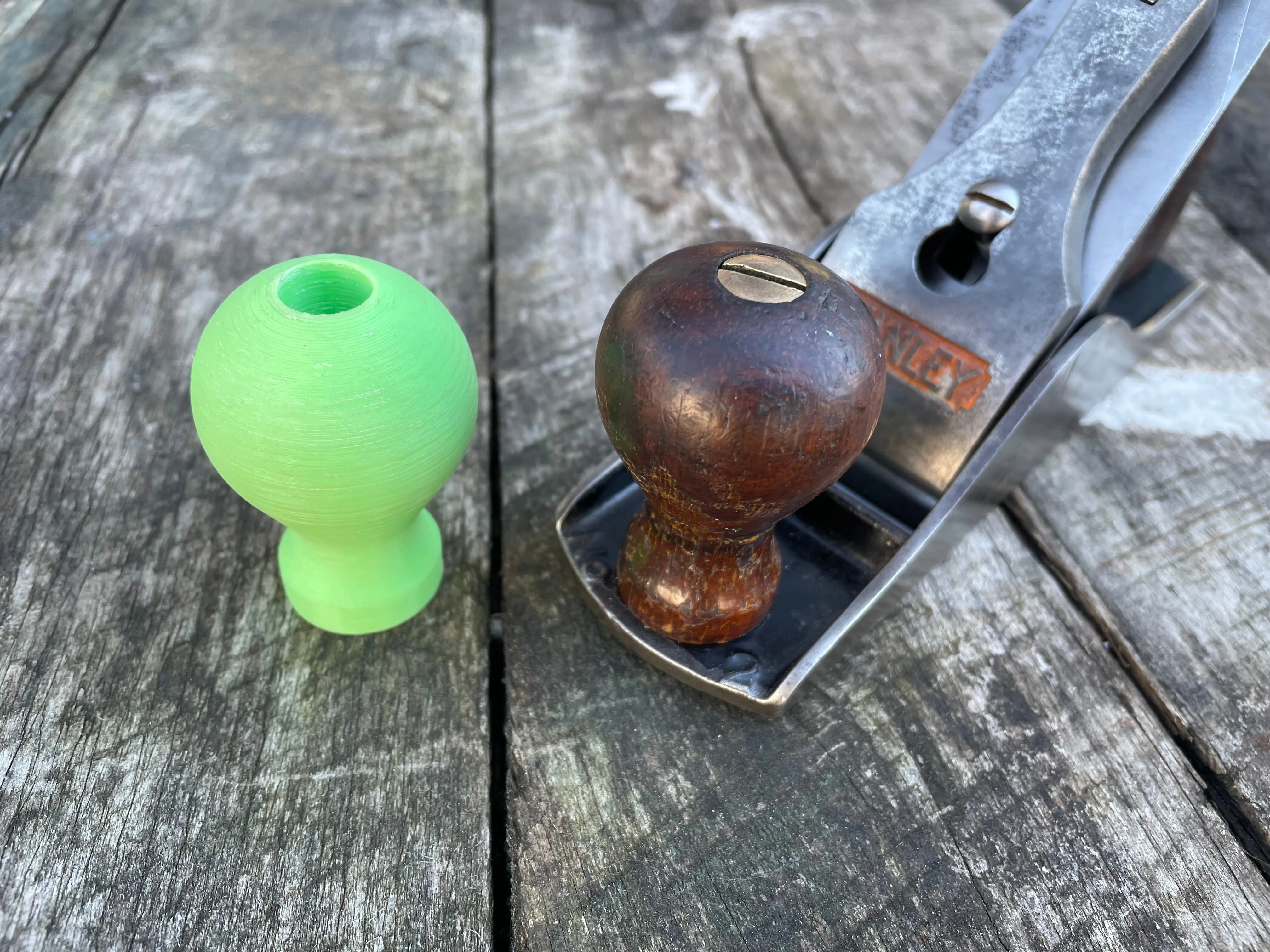 3D Printed Stanley No. 2 Knob and Tote Set