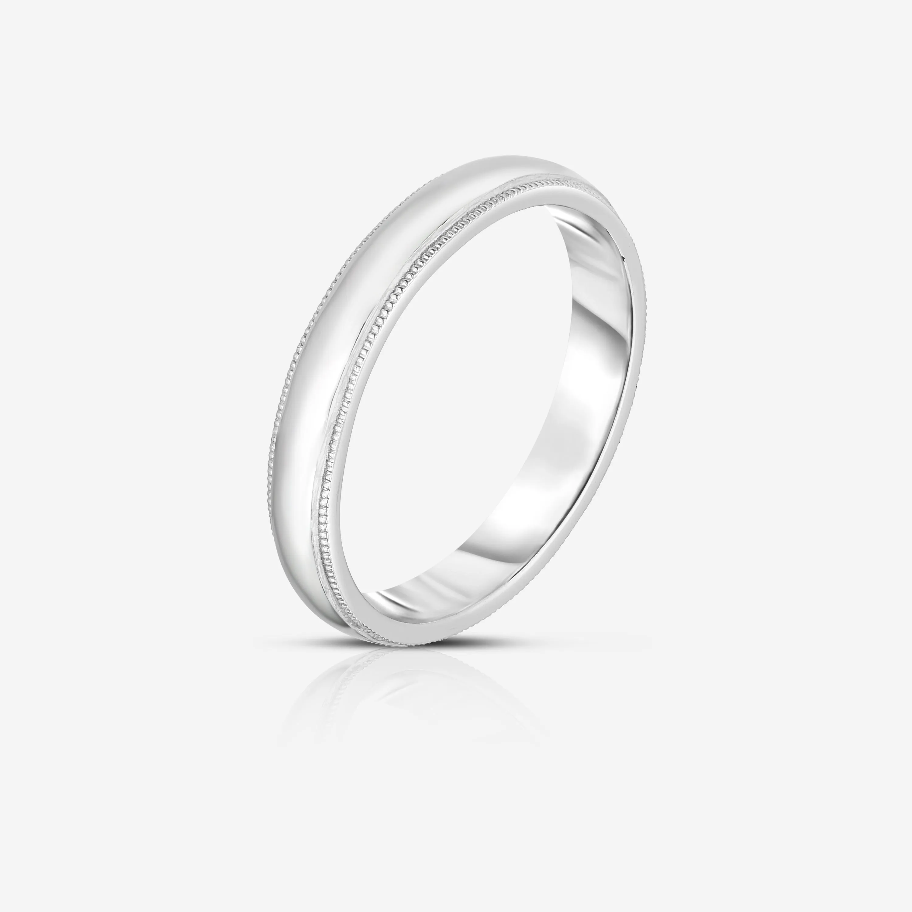 4 mm Milgrain Comfort Fit Wedding Band