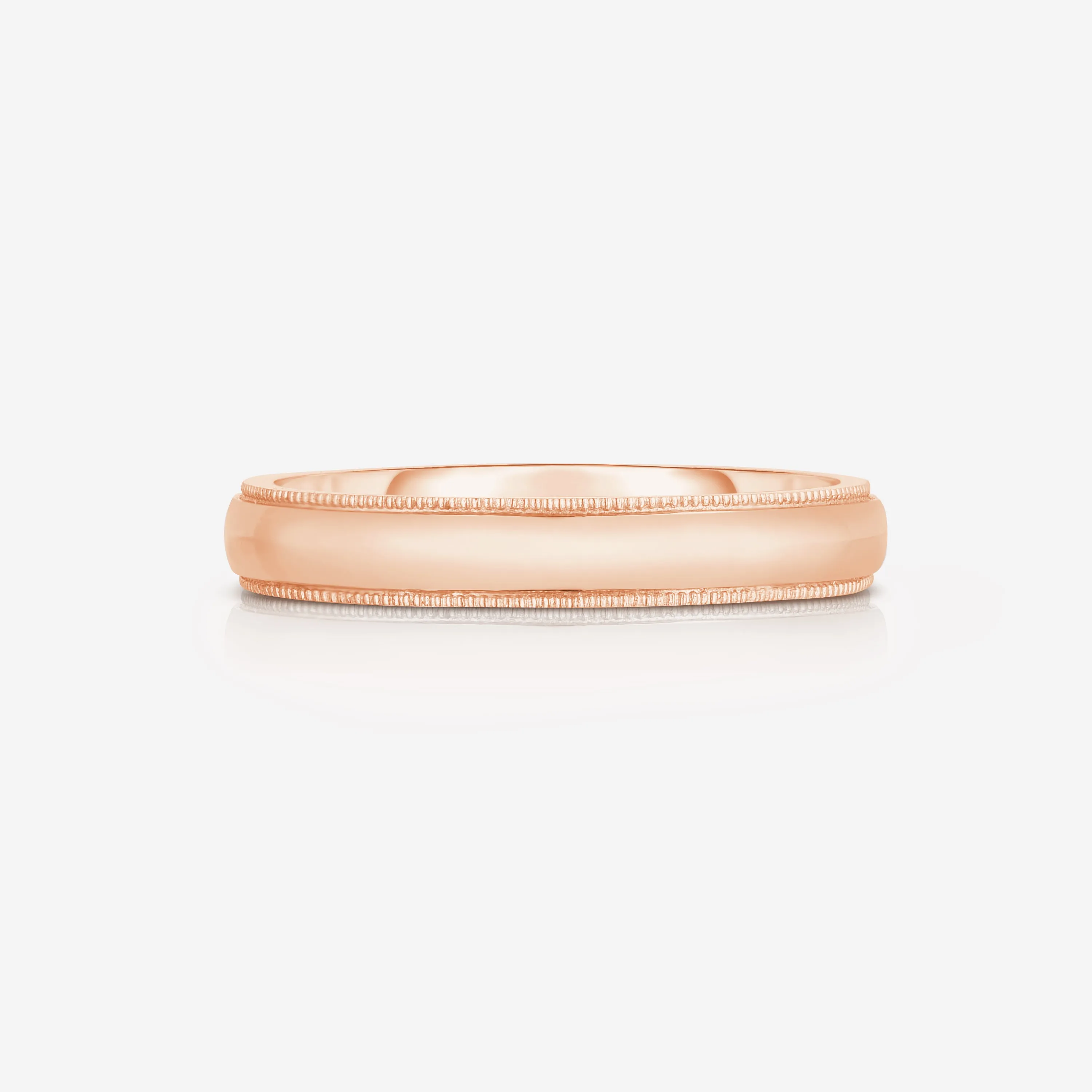 4 mm Milgrain Comfort Fit Wedding Band