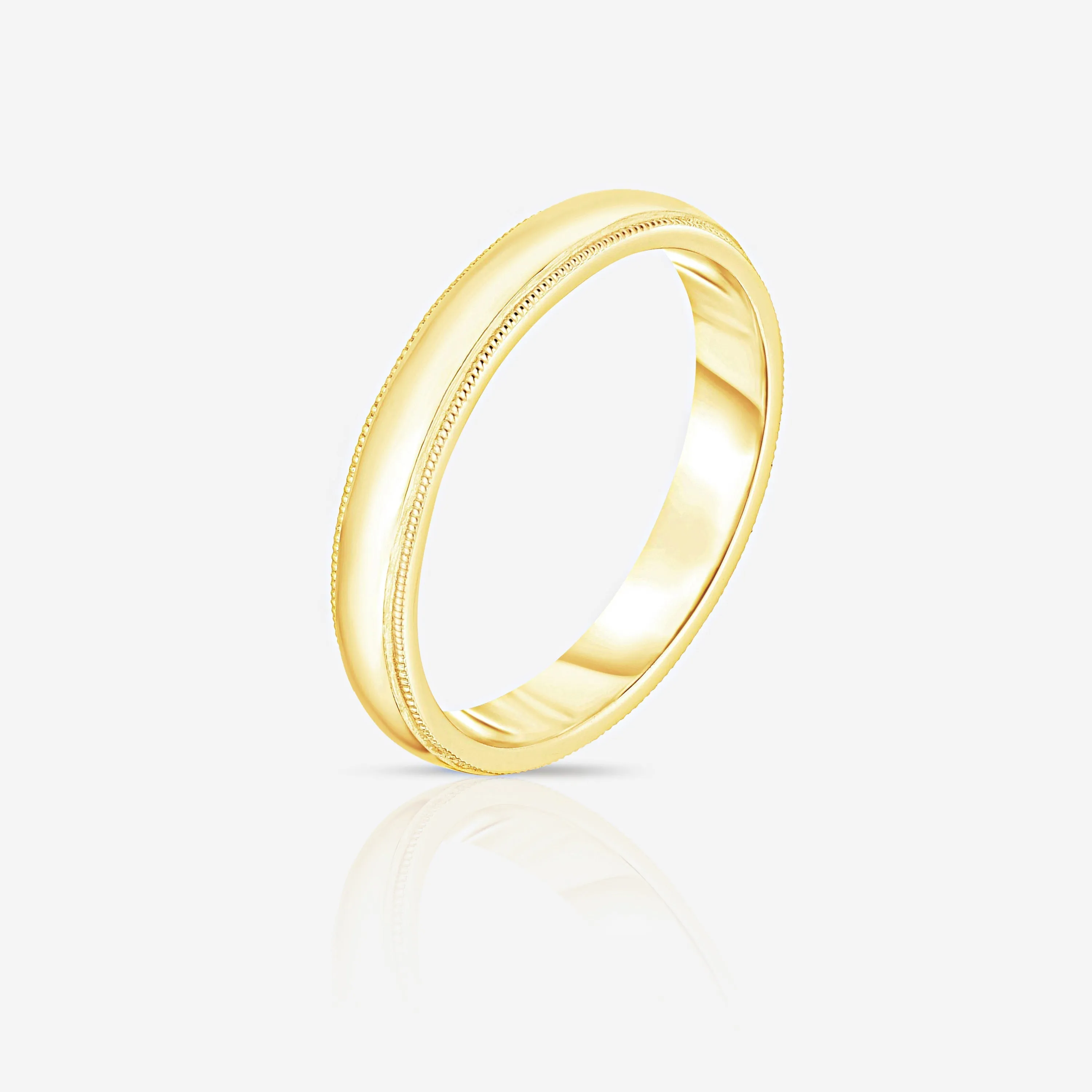 4 mm Milgrain Comfort Fit Wedding Band