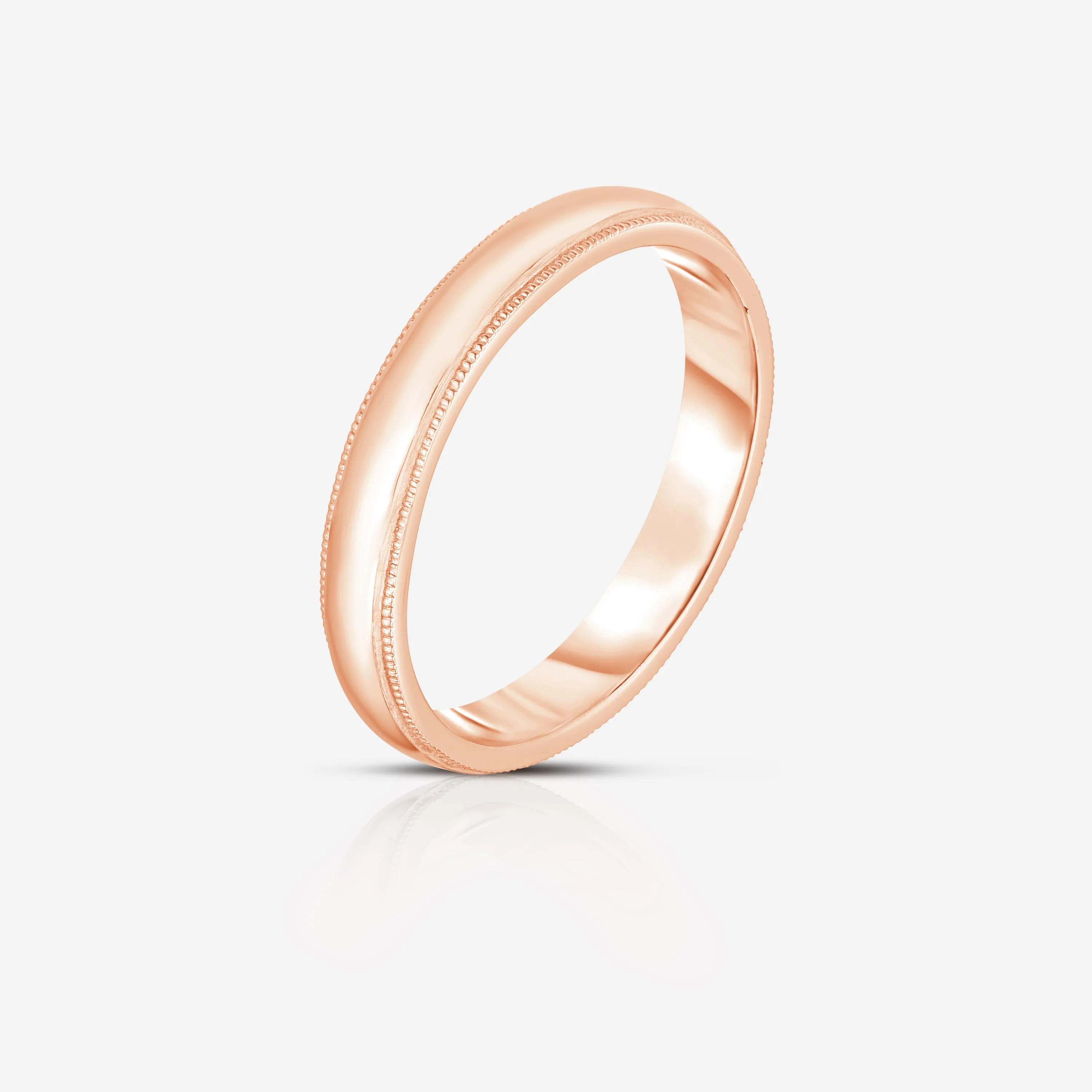 4 mm Milgrain Comfort Fit Wedding Band