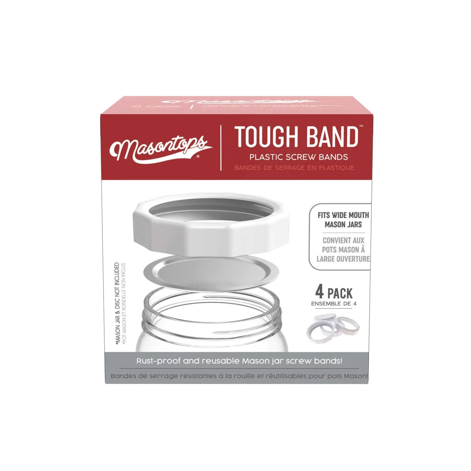 4-Pack Tough Band Canning Rings TB4