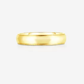 5 mm Milgrain Comfort Fit Wedding Band