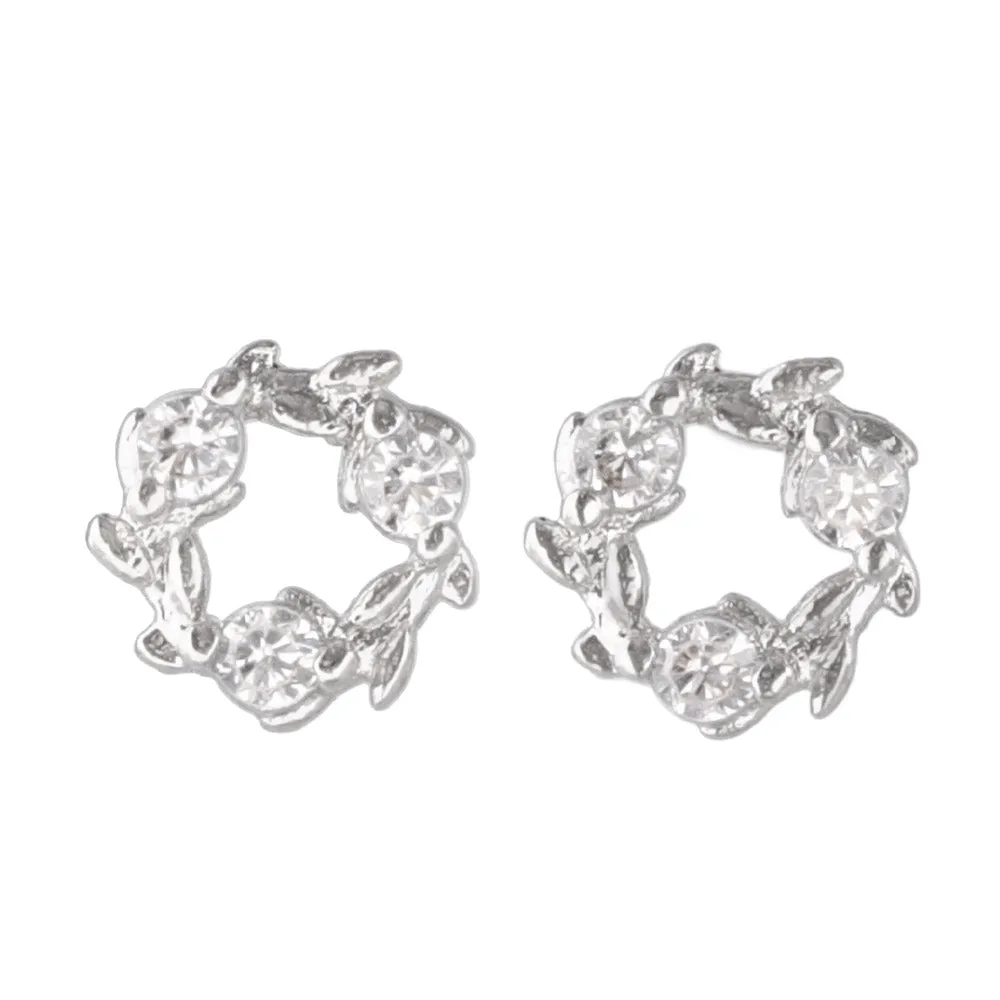 925 Silver Wreath Studs