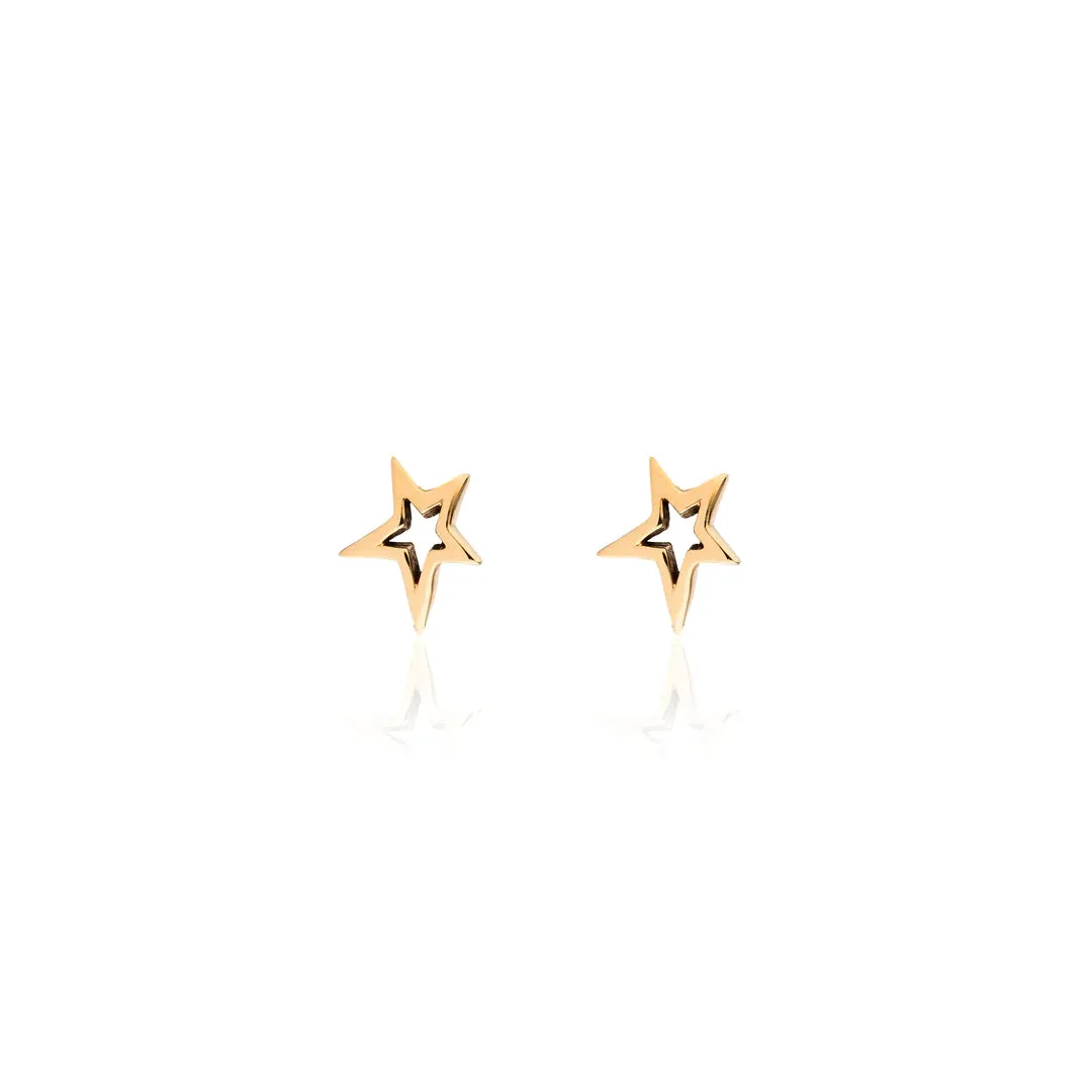 9ct Solid Gold Stud Earrings Set