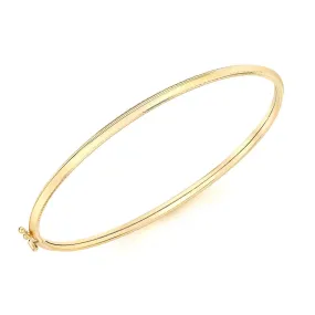 9K Yellow Gold Edge Bangle 60cm