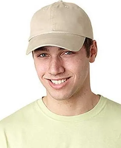 Adams ACEB101 Brushed Cotton Six-Panel Twill Cap - Stone