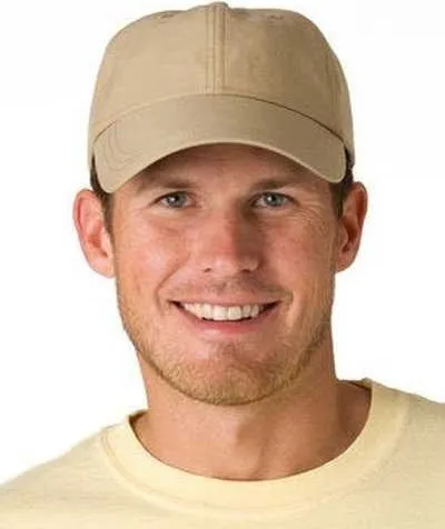 Adams SH101 6-Panel Uv Low-Profile Cap with Elongated Bill - Khaki