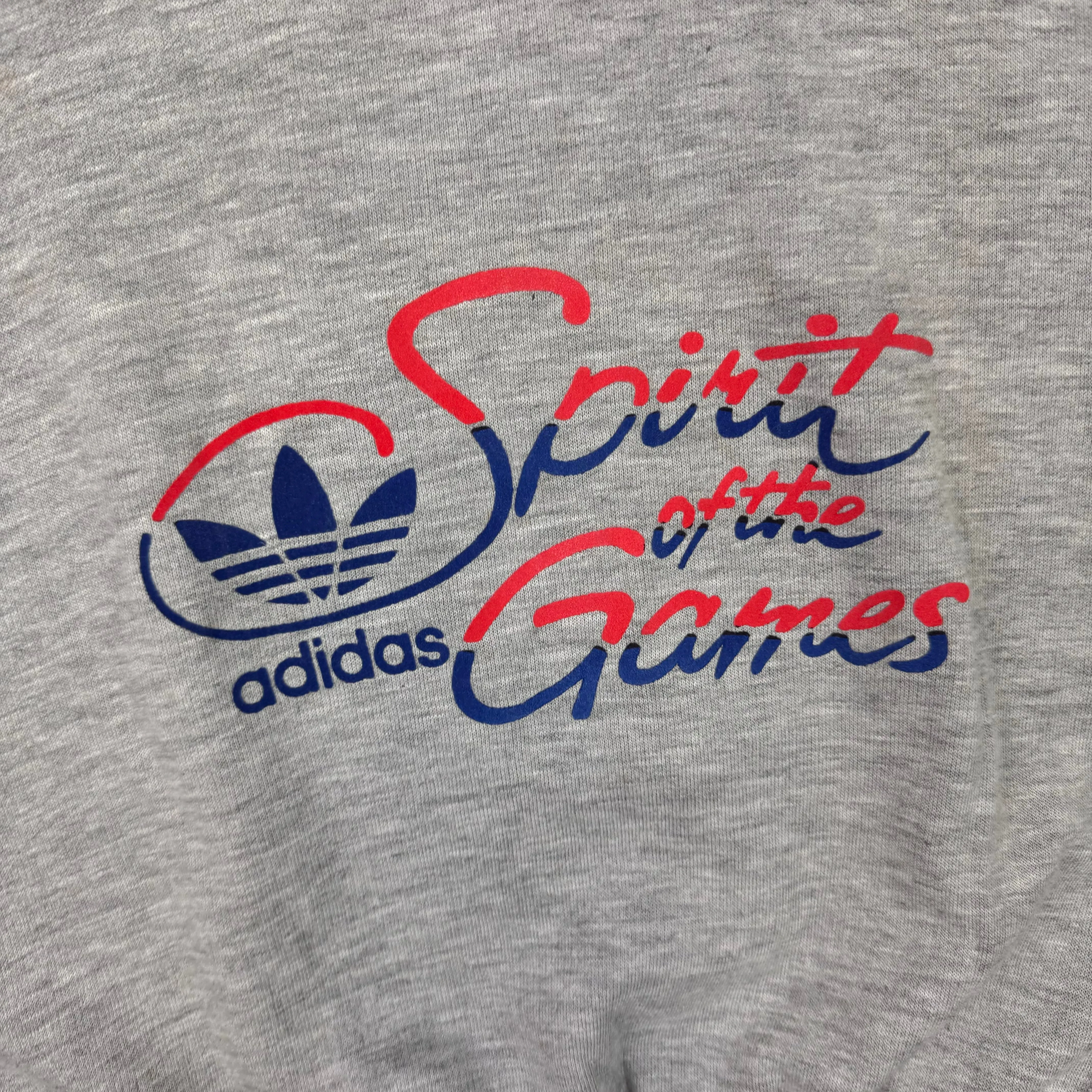 Adidas 80's Spirit of the Games Short Sleeved Sweatshirt Multicoloured Rare