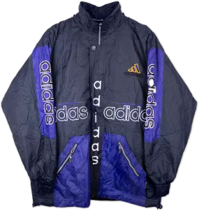 Adidas 90s Embroidered Big Logo Reversible Jacket (XXL)