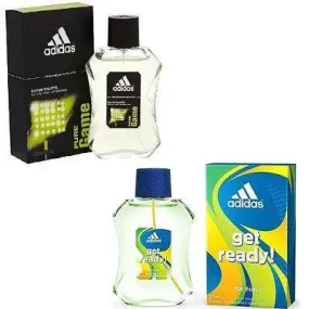 Adidas Combo - Pure Game and Get Ready EDT Perfume for Men (100 ml x 2)