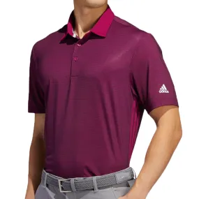 adidas Golf Ultimate365 3-Stripe Polo Shirt - Power Berry/Nobel Purple