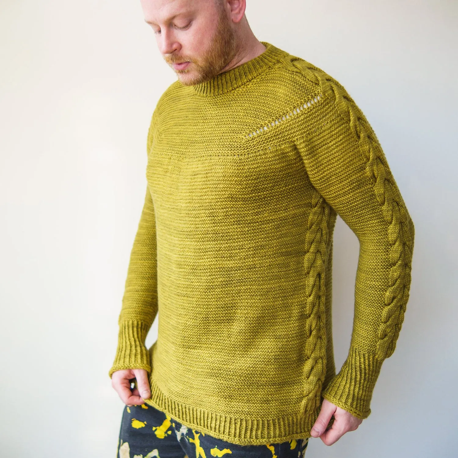 ANTLER SLEEVE SWEATER - PICKLE JUICE