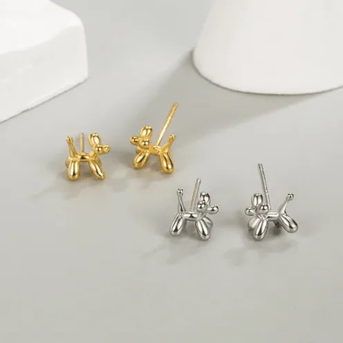 Balloon Dog Stud Earrings