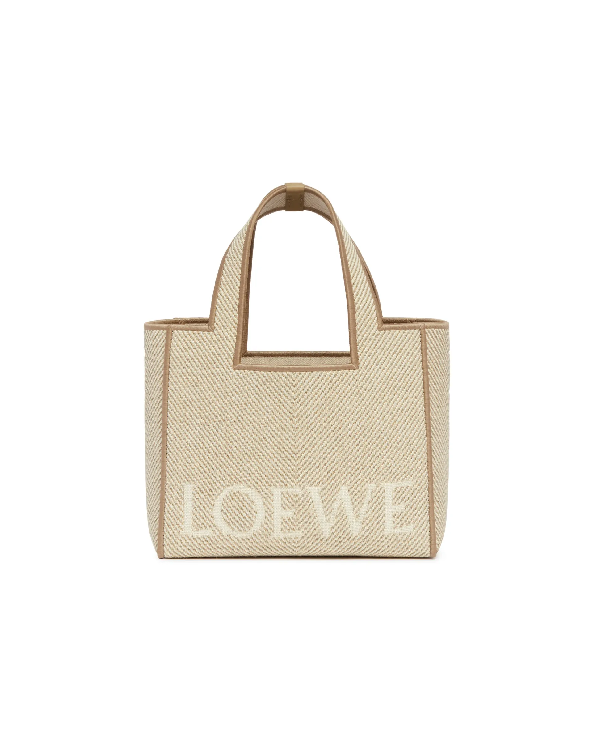 Beige Small Font Tote