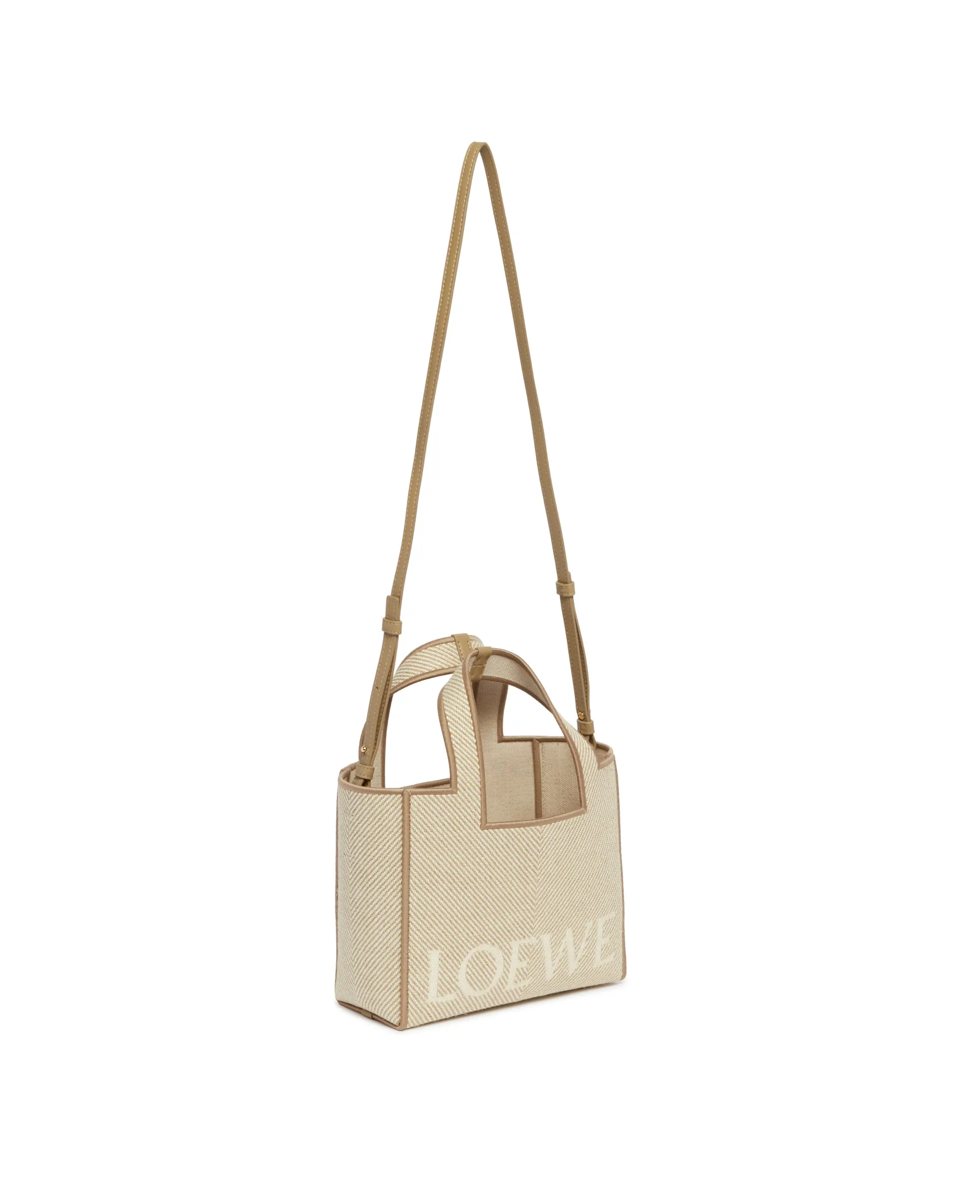 Beige Small Font Tote