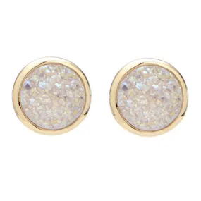 Binoli Round Druzy Stud Earrings