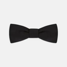 Black Narrow Silk Bow Tie