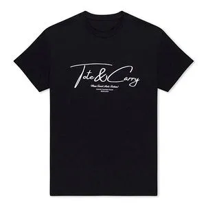 Black Tote&Carry "Where Travel Meets Luxury" Tee