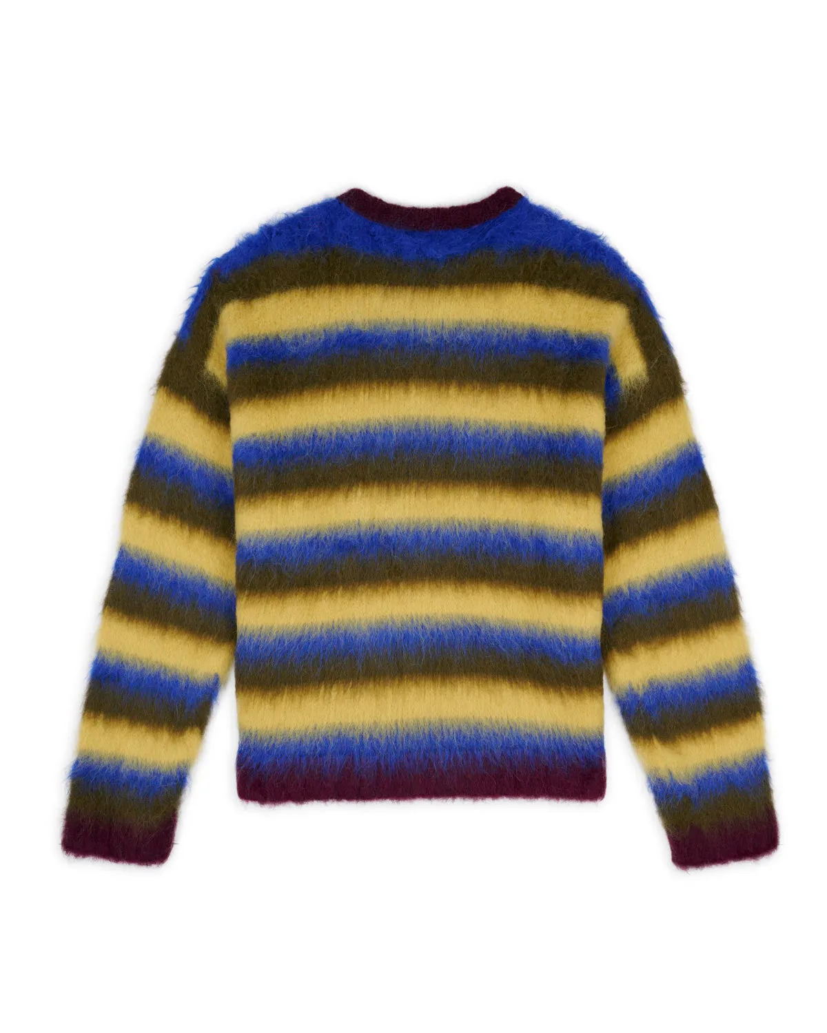 Blurry Lines Alpaca Crewneck Sweater - Yellow Multi