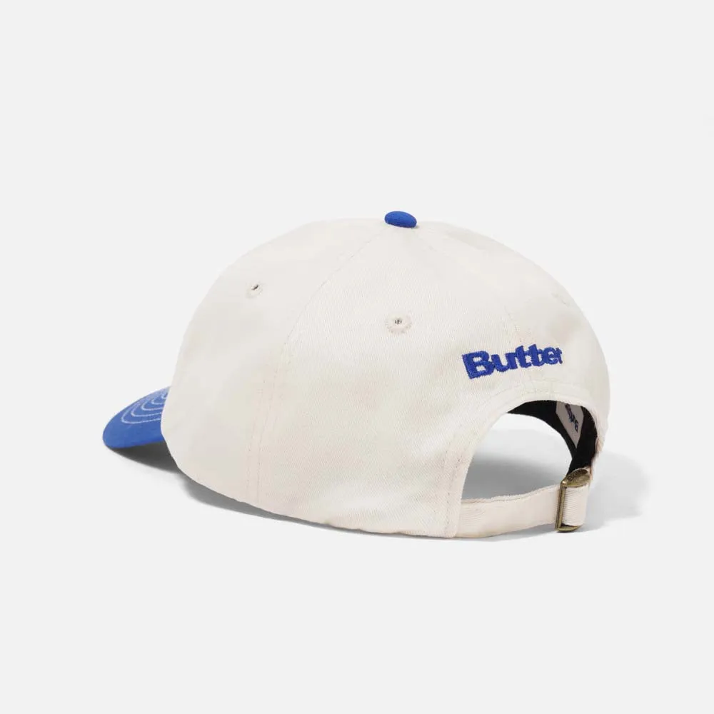 Butter Goods - Blue Note Finest Logo 6-Panel Cap - Natural / Royal Blue