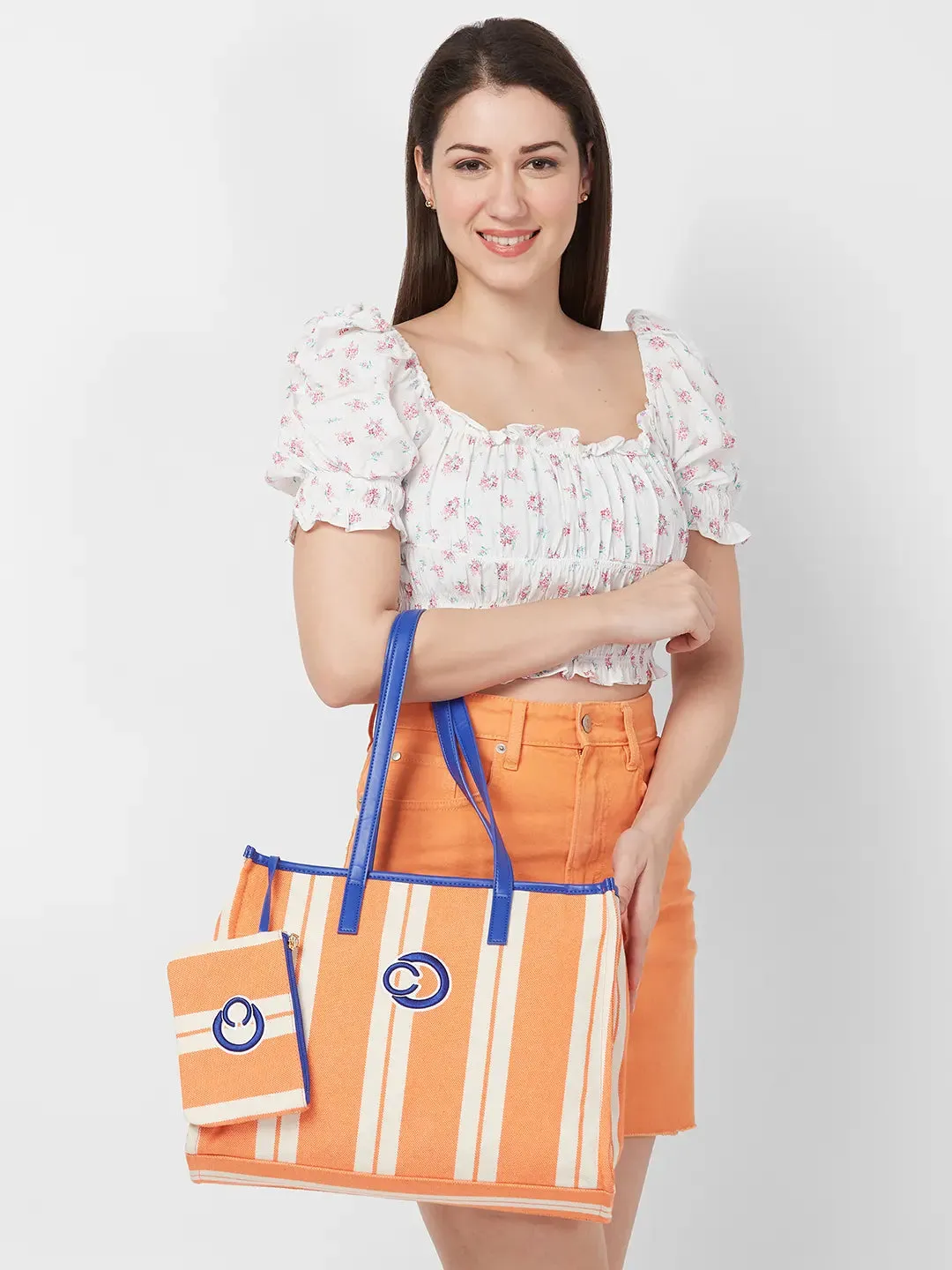 Caprese Dixie Tote Medium Orange