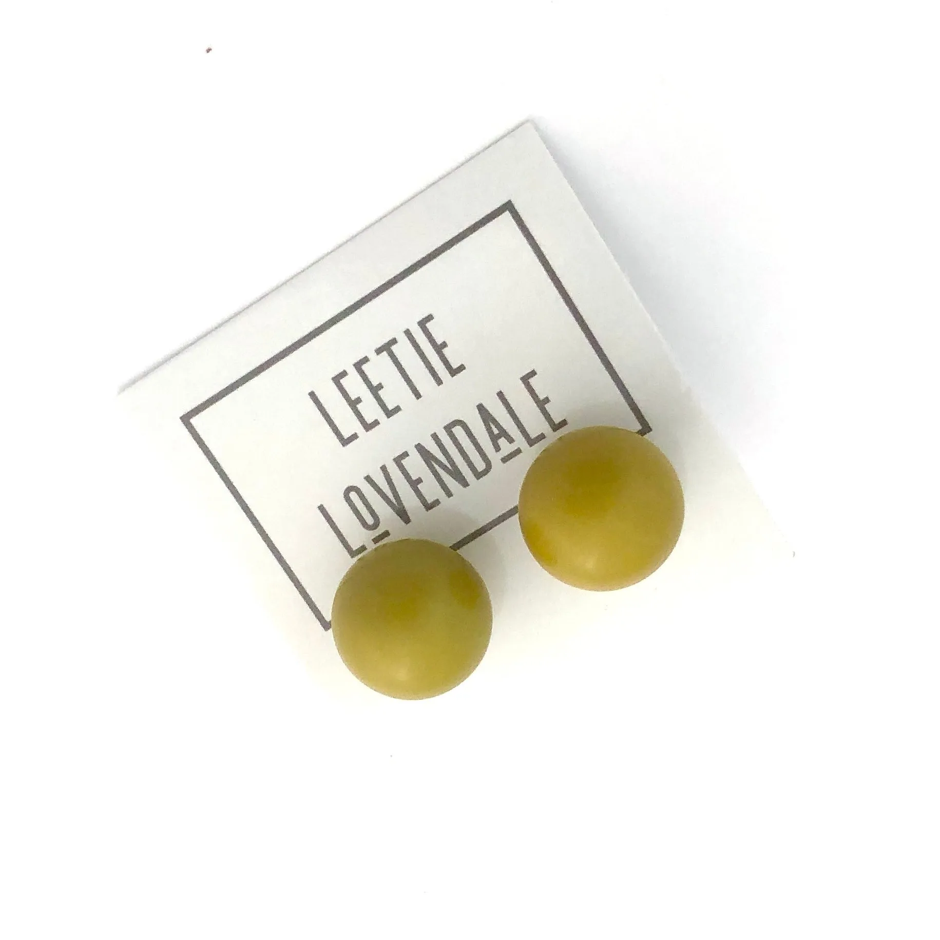 Chartreuse Jumbo Ball Stud Earrings