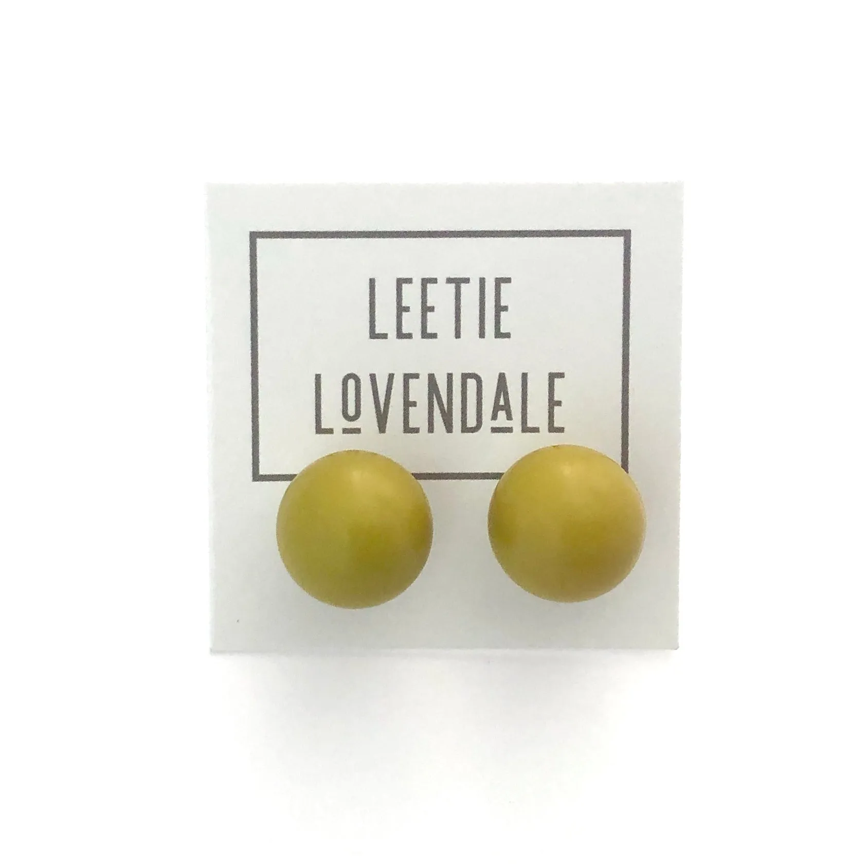 Chartreuse Jumbo Ball Stud Earrings