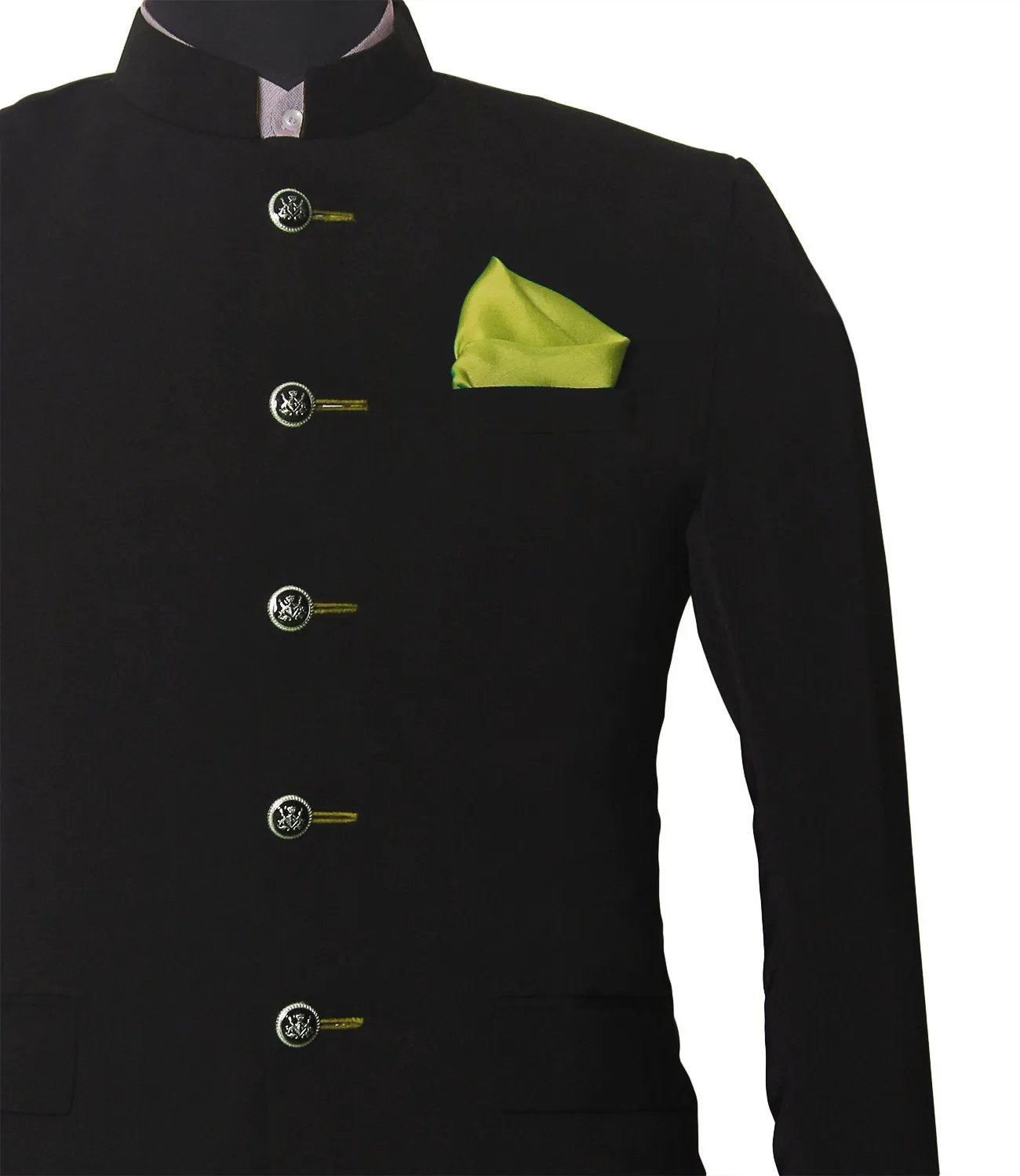 Chokore Lime Green Pure Silk Pocket Square, from the Solids Line