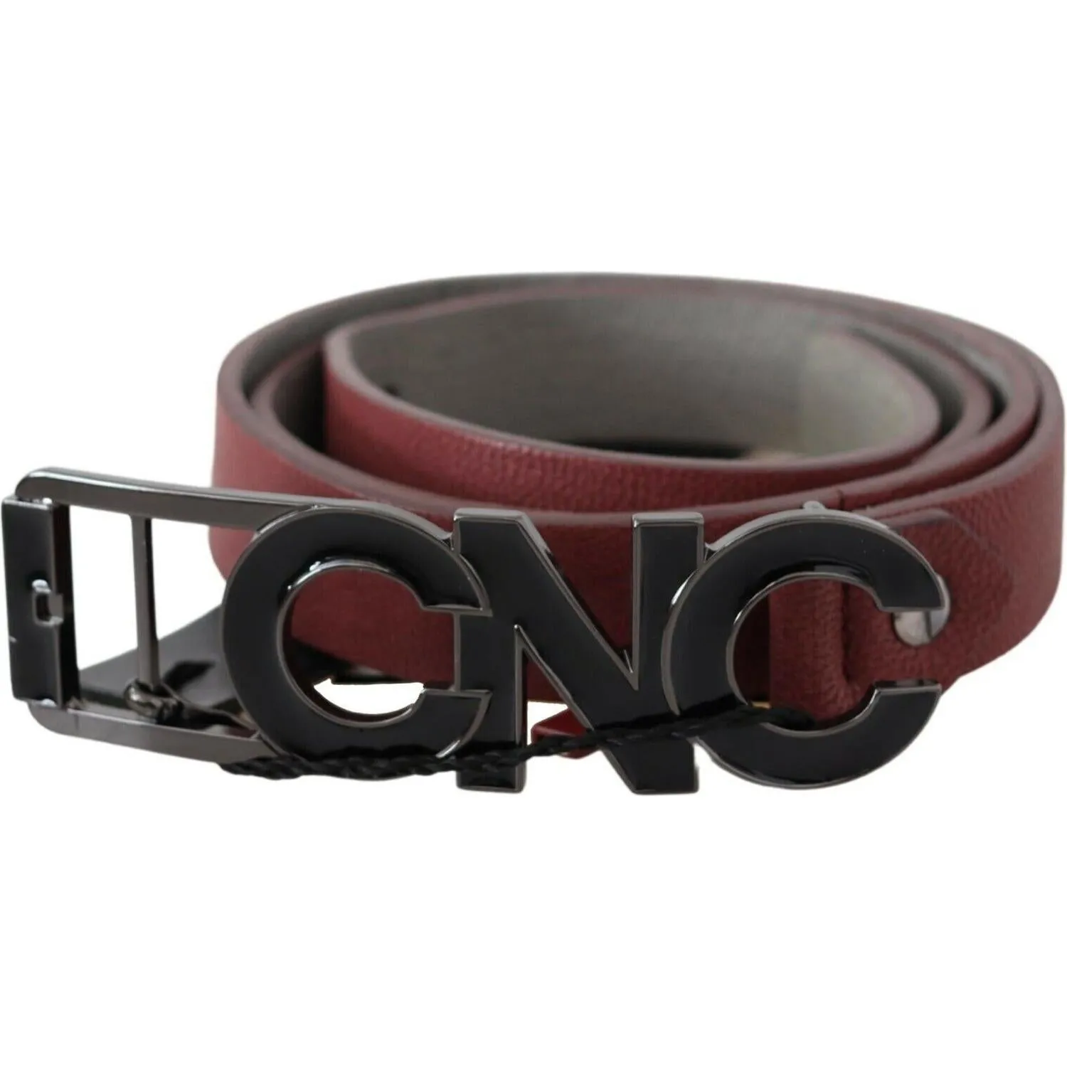 Costume National Elegant Maroon Leather Fashion Belt