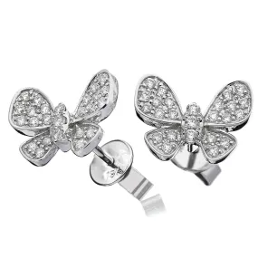 DIAMOND BUTTERFLY STUD EARRINGS