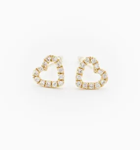 Diamond Heart Earrings