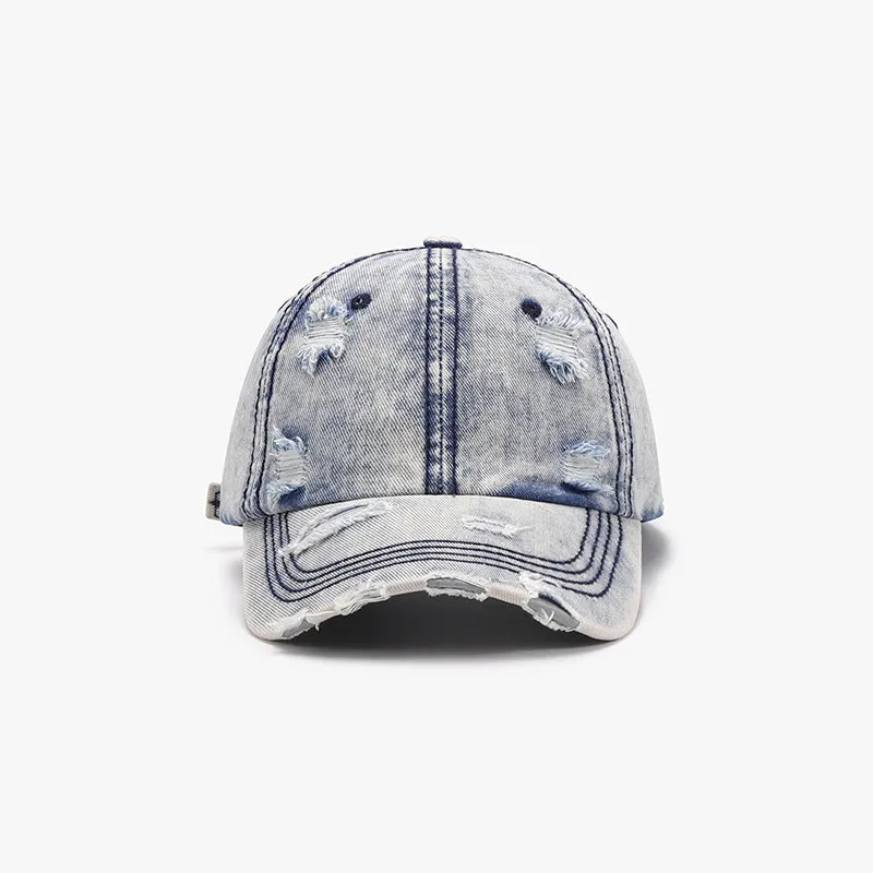 Distressed Cotton Baseball Caps