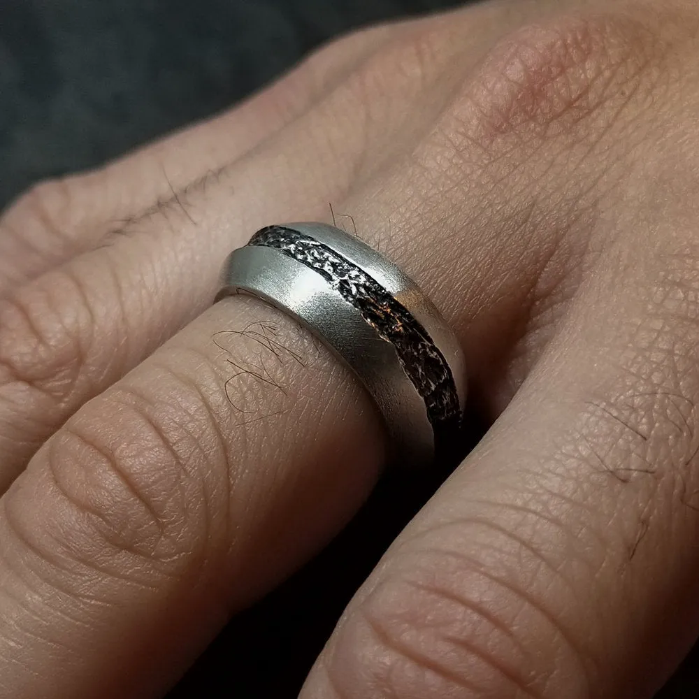 Division Ring in Oxidized Silver