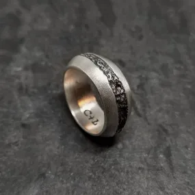 Division Ring in Oxidized Silver