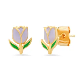 Enamel Tulip Studs