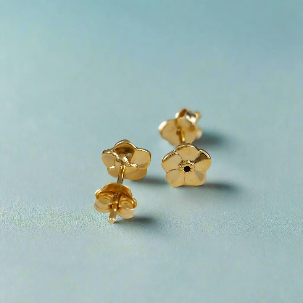 Forget-Me-Not Tiny Gold Vermeil Stud Earrings