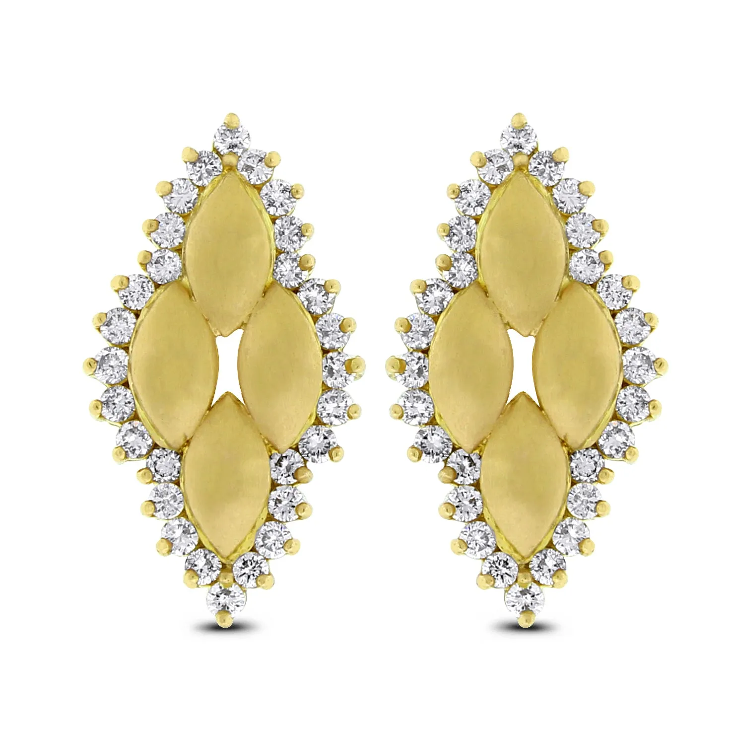 Golden Age Ear Studs (1.25 ct Diamonds) in Yellow Gold