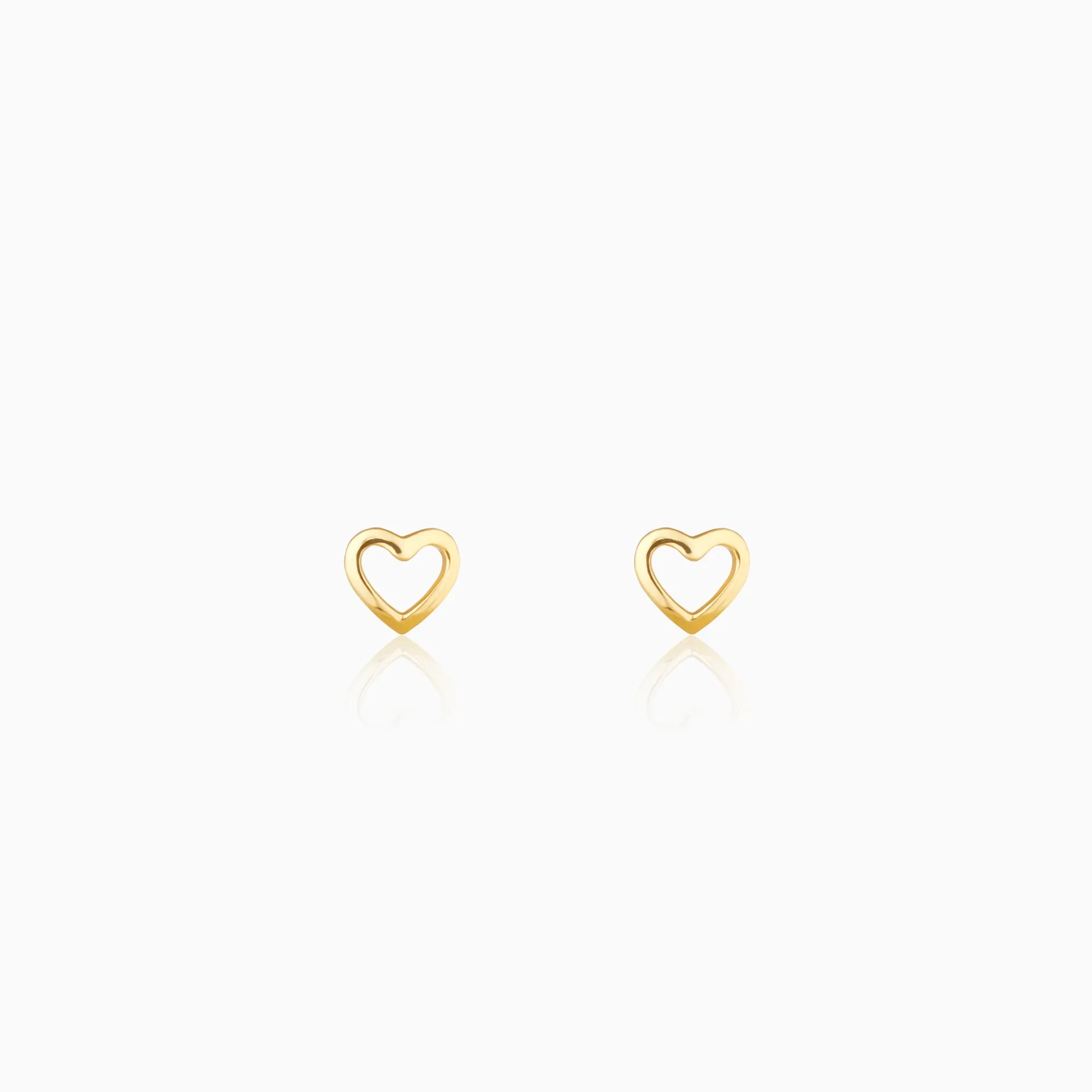 Golden Charming Love Studs