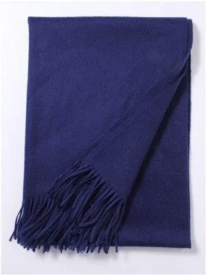 Hot Sale All-Match Men Women Solid Color Luxurious Elegant Cashmere Scarves With Tassel