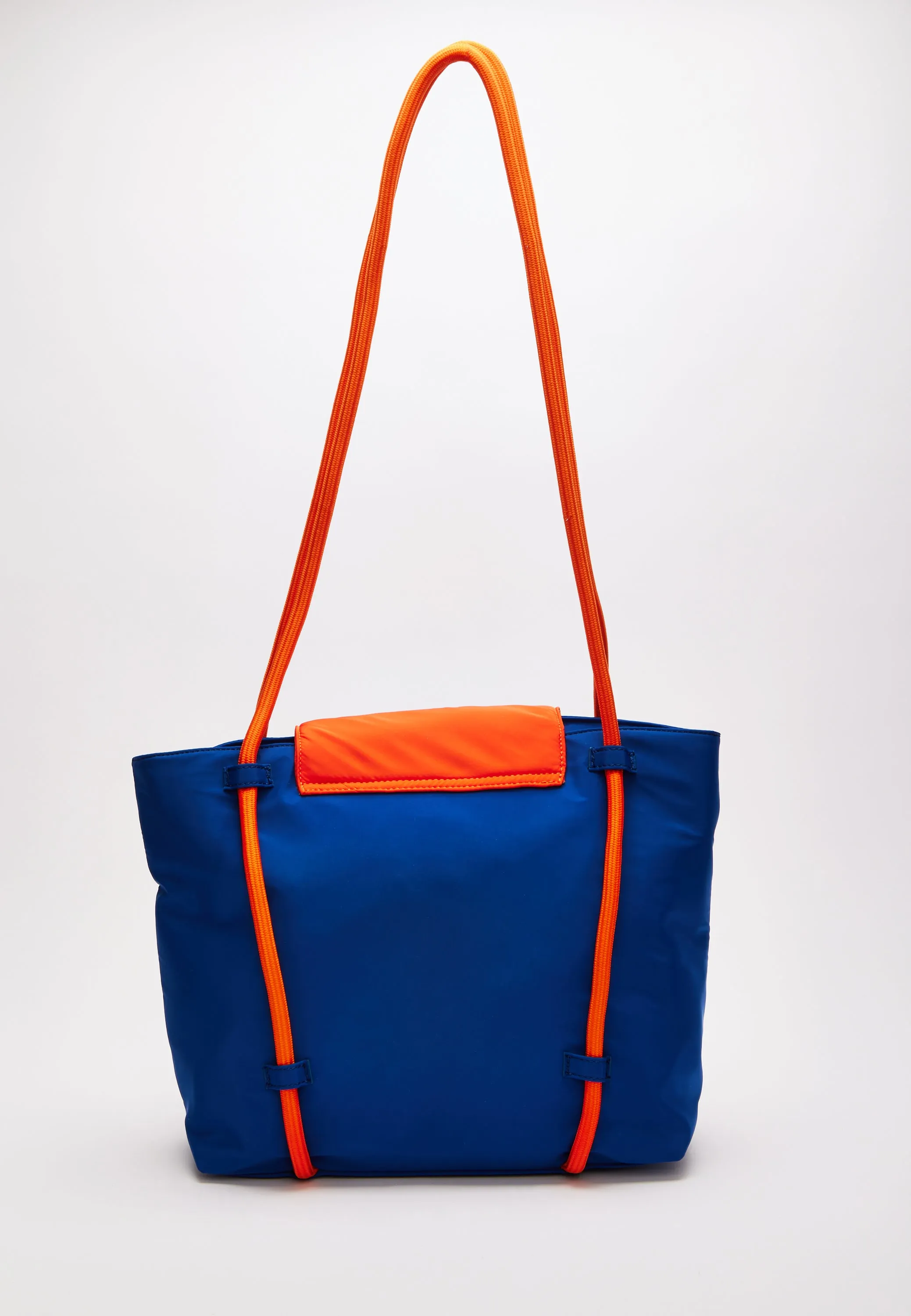 Quilted Logo Tote Bag in Vibrant Orange and Royal Blue by House of Holland - Stylish & Functional Accessory