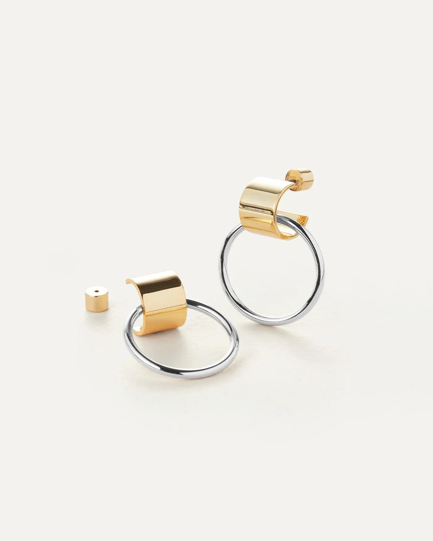 Jenny Bird Faye Knockers Earings | Two Tone & Gold