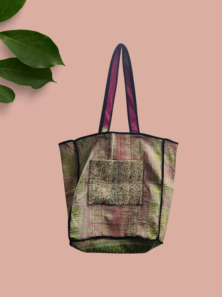 kantha vintage tote