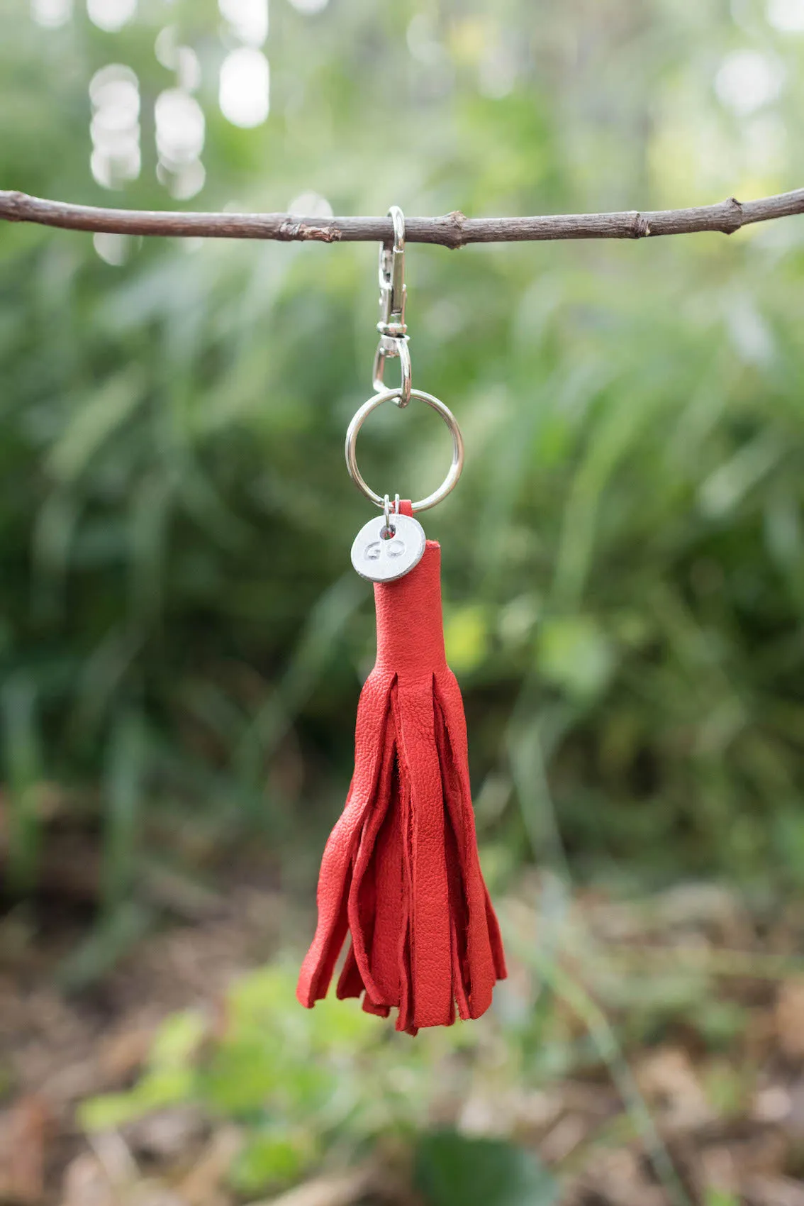 Leather Tassel Key Chain