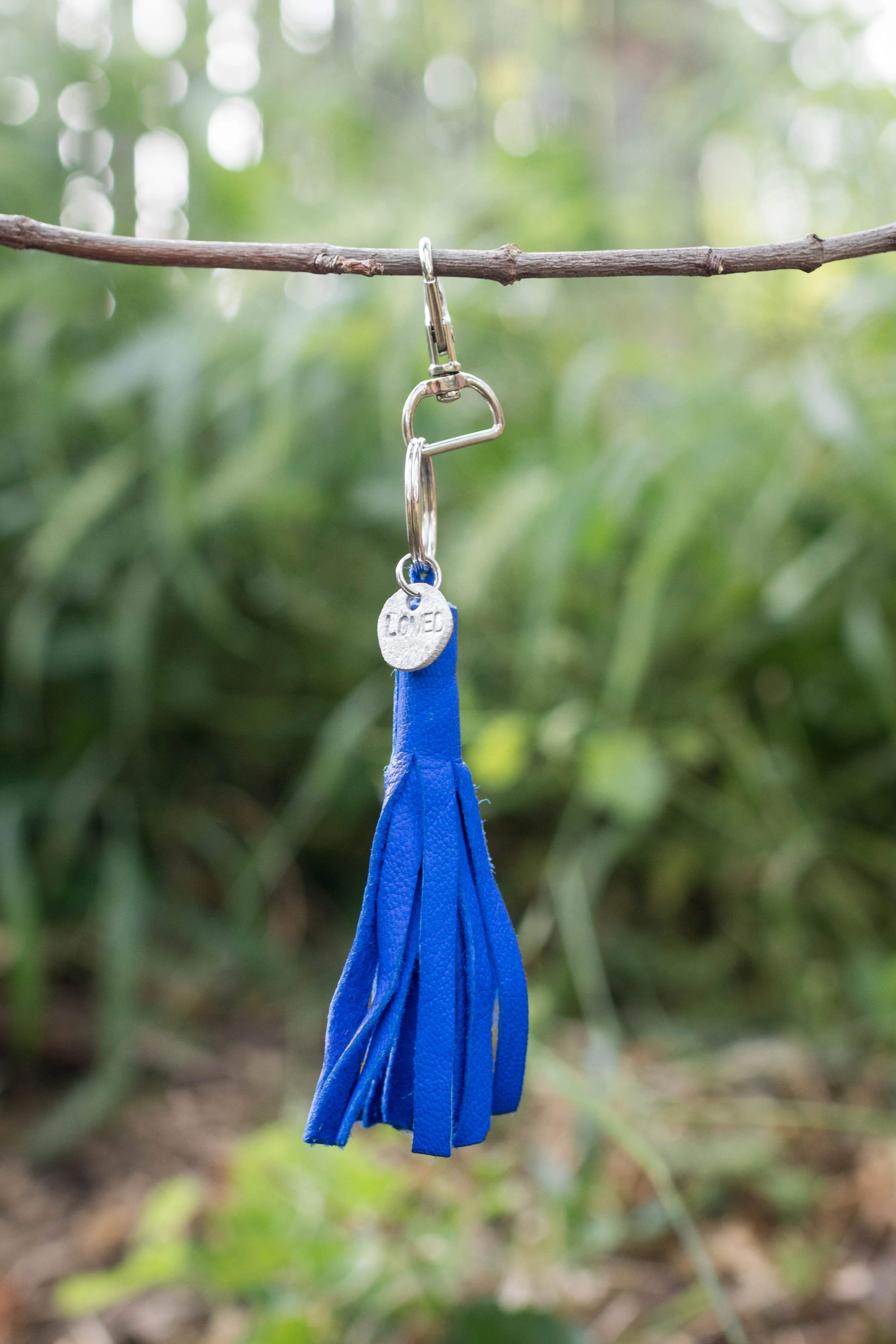 Leather Tassel Key Chain